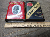 Vtg 2 Piece Tobacco Tin Lot Prince Albert Crimp Cut Half and Half Pipe Tobacco