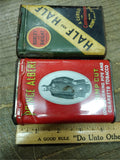 Vtg 2 Piece Tobacco Tin Lot Prince Albert Crimp Cut Half and Half Pipe Tobacco