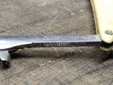 Vtg Durham Duplex Barbers Hair Shaper Open Comb Straight Razor Made In USA