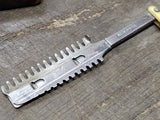 Vtg Durham Duplex Barbers Hair Shaper Open Comb Straight Razor Made In USA