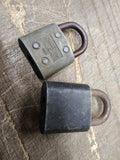 Vtg 2 Piece Slaymaker Padlock Lot Rustless 5 Disk Cylinder 1 w/Key Made In USA