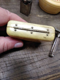 Vtg Ever Ready 3 Pc Travel Safety Razor Celluloid Case New York USA Nice Shape!