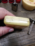 Vtg Ever Ready 3 Pc Travel Safety Razor Celluloid Case New York USA Nice Shape!