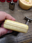 Vtg Ever Ready 3 Pc Travel Safety Razor Celluloid Case New York USA Nice Shape!