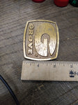 Vtg GROVE Corp Brass Belt Buckle Sales Guides Inc Mequon Wis USA 2.75 x 2.25 in
