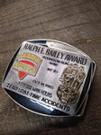 Vtg CONSOL Energy Robinson Run Mine #95 Safety Award Belt Buckle USA 3 x 2.5 in