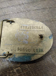 Vtg BIDWELL Brass Oval Belt Buckle Dynabuckle Provo Utah USA 3.25 x 2.25 inches