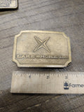 Vtg Lake Shore Inc Brass Belt Buckle Hit Line USA 3.25 x 2.25 inches