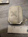Vtg Lake Shore Inc Brass Belt Buckle Hit Line USA 3.25 x 2.25 inches