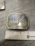 Vtg Hale Pumps Brass Belt Buckle Rectangular 3 x 2.25 in