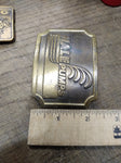 Vtg Hale Pumps Brass Belt Buckle Rectangular 3 x 2.25 in