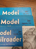 Vtg 7pc 1946 Model Railroader Magazine Lot 7 Issues Locomotive Trains