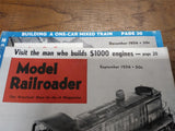 Vtg 7pc 1954 Model Railroader Magazine Lot 7 Issues Locomotive Trains