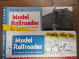Vtg 7pc 1954 Model Railroader Magazine Lot 7 Issues Locomotive Trains
