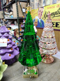 Unbranded Illuminated Sparkling Swirling Water Green Christmas Tree 13" Works!