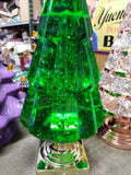 Unbranded Illuminated Sparkling Swirling Water Green Christmas Tree 13" Works!