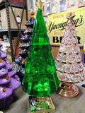 Unbranded Illuminated Sparkling Swirling Water Green Christmas Tree 13" Works!