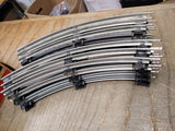 Vtg Lionel Train Track Lot 8 Pieces Curved 027 3 Rail Tubular Steel Good Shape!