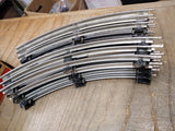Vtg Lionel Train Track Lot 8 Pieces Curved 027 3 Rail Tubular Steel Good Shape!