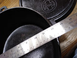 Vtg Griswold Cast Iron 310 Tite Top Dutch Oven #10 Flat Biscuit Lid 3 Leg #1