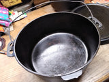 Vtg Griswold Cast Iron 310 Tite Top Dutch Oven #10 Flat Biscuit Lid 3 Leg #1