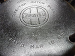 Vtg Griswold Cast Iron 310 Tite Top Dutch Oven #10 Flat Biscuit Lid 3 Leg #1