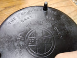 Vtg Griswold Cast Iron 310 Tite Top Dutch Oven #10 Flat Biscuit Lid 3 Leg #2