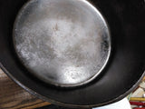 Vtg Griswold Cast Iron 310-A Tite Top Dutch Oven #10 Flat Biscuit Lid 3 Leg #3