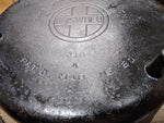 Vtg Griswold Cast Iron 310-A Tite Top Dutch Oven #10 Flat Biscuit Lid 3 Leg #3