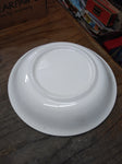 Vtg Hand Painted Blue and Yellow Flowers Pottery Serving Bowl Fruit Salad 11.5"