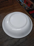 Vtg Hand Painted Blue and Yellow Flowers Pottery Serving Bowl Fruit Salad 11.5"