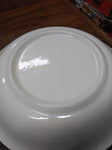 Vtg Hand Painted Blue and Yellow Flowers Pottery Serving Bowl Fruit Salad 11.5"