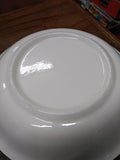 Vtg Hand Painted Blue and Yellow Flowers Pottery Serving Bowl Fruit Salad 11.5"