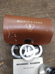 Vtg Bausch & Lomb 7X Measuring Magnifier Device Loupe No 81-34-35 w/Case Nice!