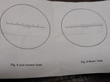 Vtg Bausch & Lomb 7X Measuring Magnifier Device Loupe No 81-34-35 w/Case Nice!