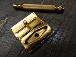 Vtg Gillette Gold Tech Double Edge Ball End Safety Razor w/Box Very Good Cond.!