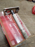 Vtg Gillette Super Speed Double Edge TTO Safety Razor Orig. Box Good Condition!