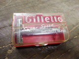 Vtg Gillette Super Speed DE TTO Flare Tip Safety Razor 1955 Orig Box Good Cond!