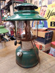 Vtg Coleman Model 228H Double Mantle Gas Lantern with Pyrex Glass Globe 1974 USA
