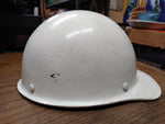 Vtg MSA ARMCO STEEL Fiber Glass Tiger Stripe Skullgard Hard Hat Good Suspension!