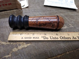 Vtg NOS Mallardtone Squirrel Call Walnut Wood Rubber Bellows Instructions & Box!