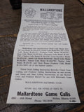 Vtg NOS Mallardtone Squirrel Call Walnut Wood Rubber Bellows Instructions & Box!