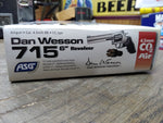 Dan Wesson ASG 715 6" Revolver CO2 BB Nickel Plate w/Manuals & Box Great Shape!!