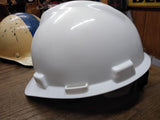Vtg 2003 MSA White Skullgard Bump Cap Hard Hat w/Fas Trac II Ratchet Suspension!