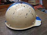 Vtg 1977-78 MSA Skullgard Fiberglass Tiger Stripe Bump Cap Hard Hat w/Suspension