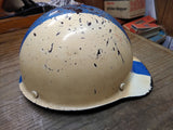 Vtg 1977-78 MSA Skullgard Fiberglass Tiger Stripe Bump Cap Hard Hat w/Suspension
