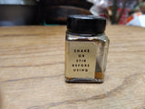 Vtg Carter's Gold Ink #431 3/4 Fl Oz Glass Bottle Partially Full Dry Contents