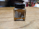 Vtg Carter's Gold Ink #431 3/4 Fl Oz Glass Bottle Partially Full Dry Contents