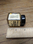 Vtg Carter's Gold Ink #431 3/4 Fl Oz Glass Bottle Partially Full Dry Contents