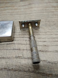 Vtg FRAENKEL 4 Pc Safety Travel Razor Original Case Made Germany 1.75" x 1.75"